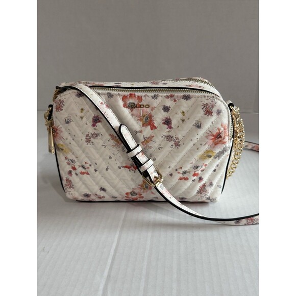 Aldo Handbags - Aldo Crossbody Floral Vibrant Pattern Quilted Bag, Gold-Tone Hardware New W/Tag